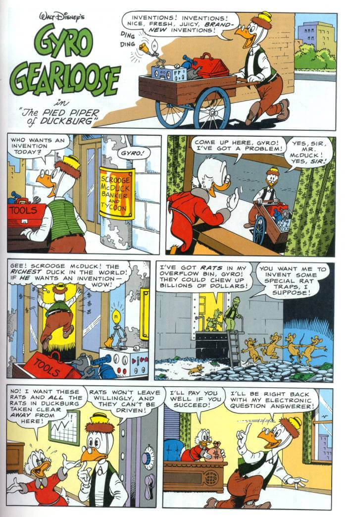 The Pied Piper of Duckburg first page
